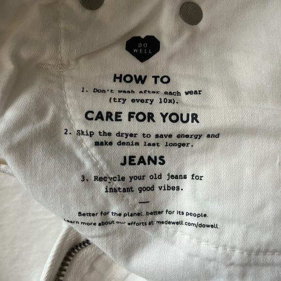 NWT Madewell High-Rise Denim Shorts in Tile White Size 32 - Picture 11 of 13